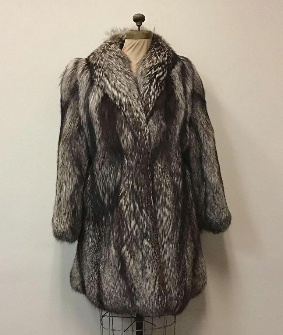 Luxury Silver Fox Fur Coat (1 of 6)