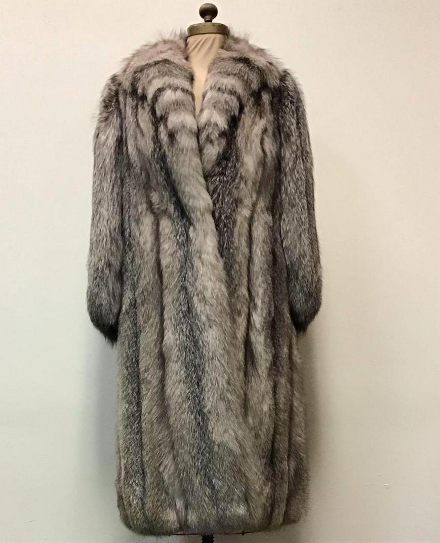 Luxury Indigo Fox Fur Coat (1 of 6)