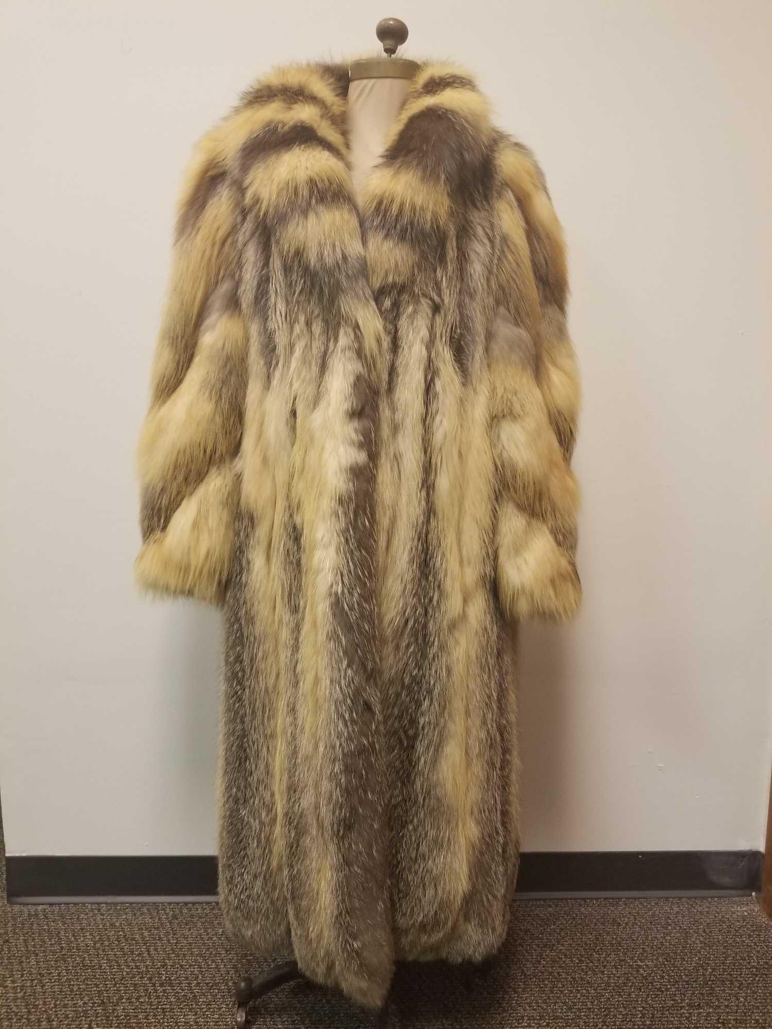 Full Length Crossfox Fur Coat (1 of 5)