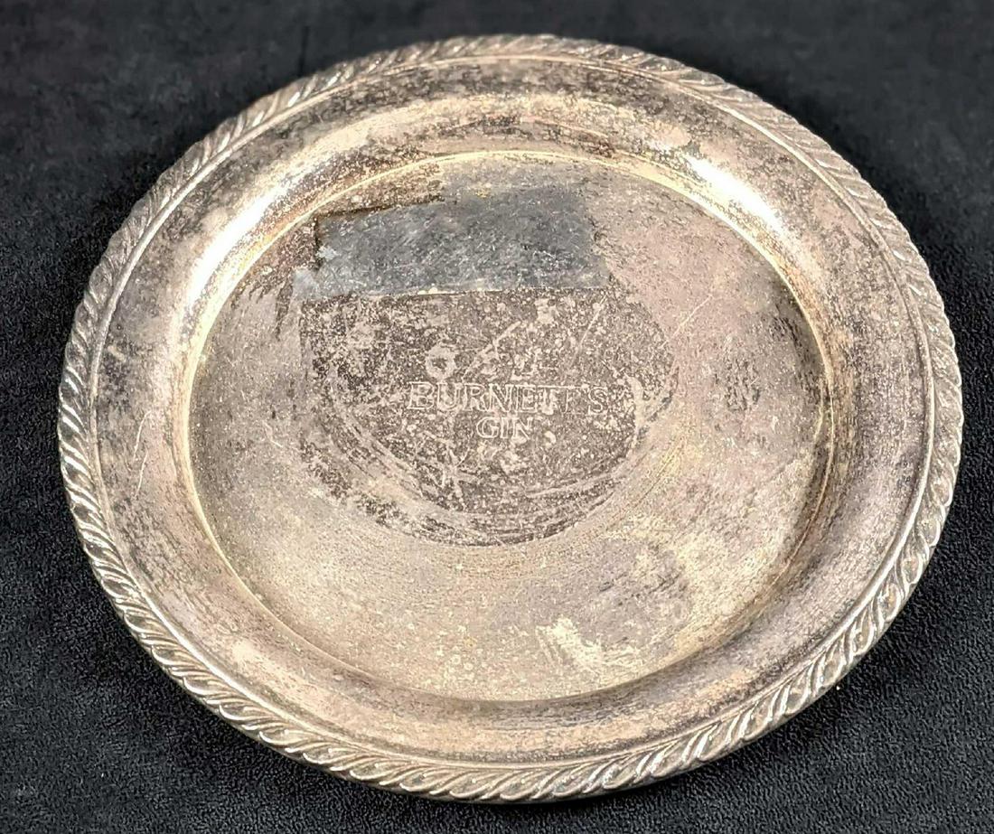 Burnetts White Satin Gin Silver Plate Serving Tray (1 of 6)