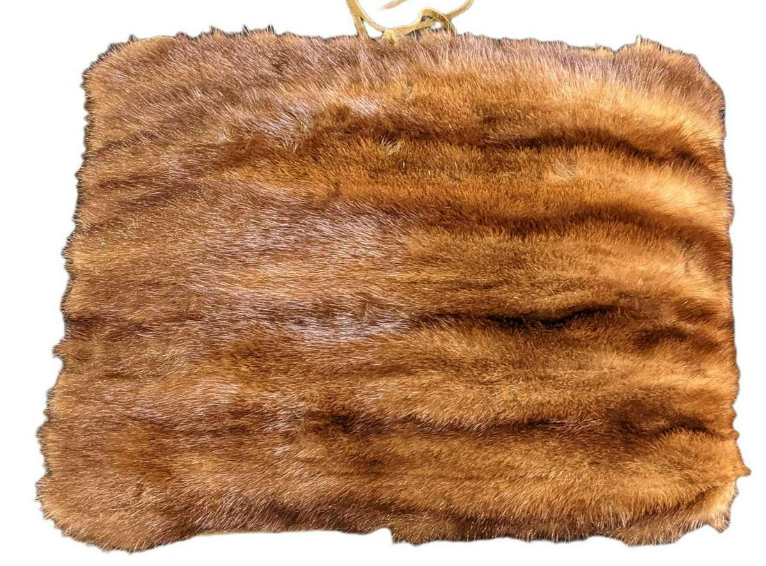Vintage Mink Fur & Suede Leather Small Pillow (1 of 4)