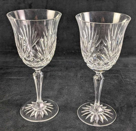 Two Rogaska Crystal Richmond Cut Water Goblets (0263) on Apr 20, 2022 Rapid Estate