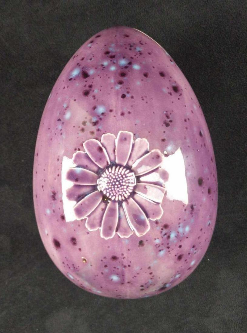 Glossy Ceramic Purple Egg Covered Candy Bowl (1 of 7)