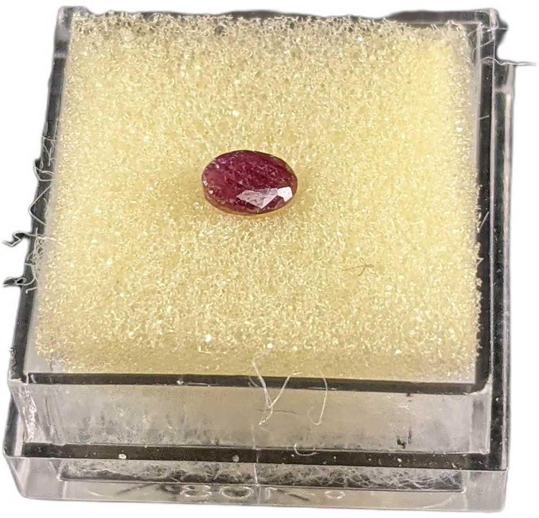 Loose Ruby Gemstone Weighing .74 Carats (1 of 3)