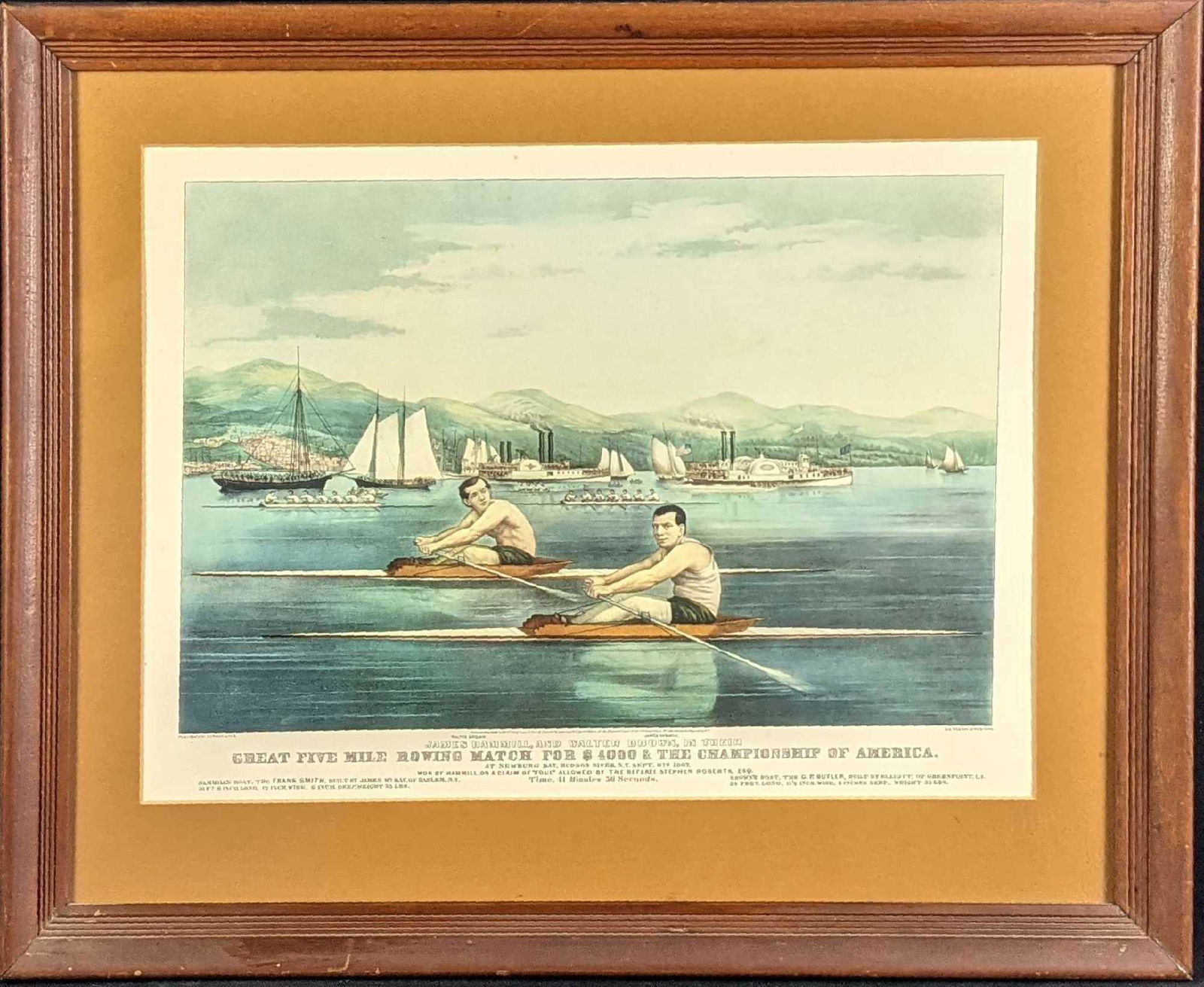 Rowing Great Five Mile Singles Rowing Championship Color Litho (1 of 5)
