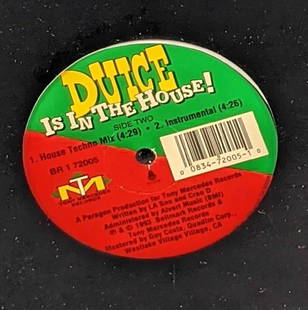 Sealed Duice Is In The House Record With Mixes: Side One - Georgia Funk Mix & Album Version. Side Two - House Techno Mix & Instrumental The Record is approx 12" x 12" and it weighs under one pound at 0.46lb. The record is in a good, unused