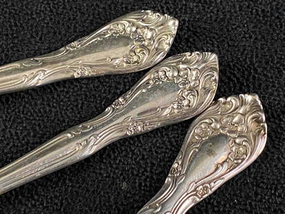 8 Chateau Rose by Alvin Sterling Silver Ice Tea Spoons: Chateau Rose by Alvin Sterling Silver Ice Tea Spoons Tested 8 Total 7 1/2" 227.4 Grams Very Good Condition