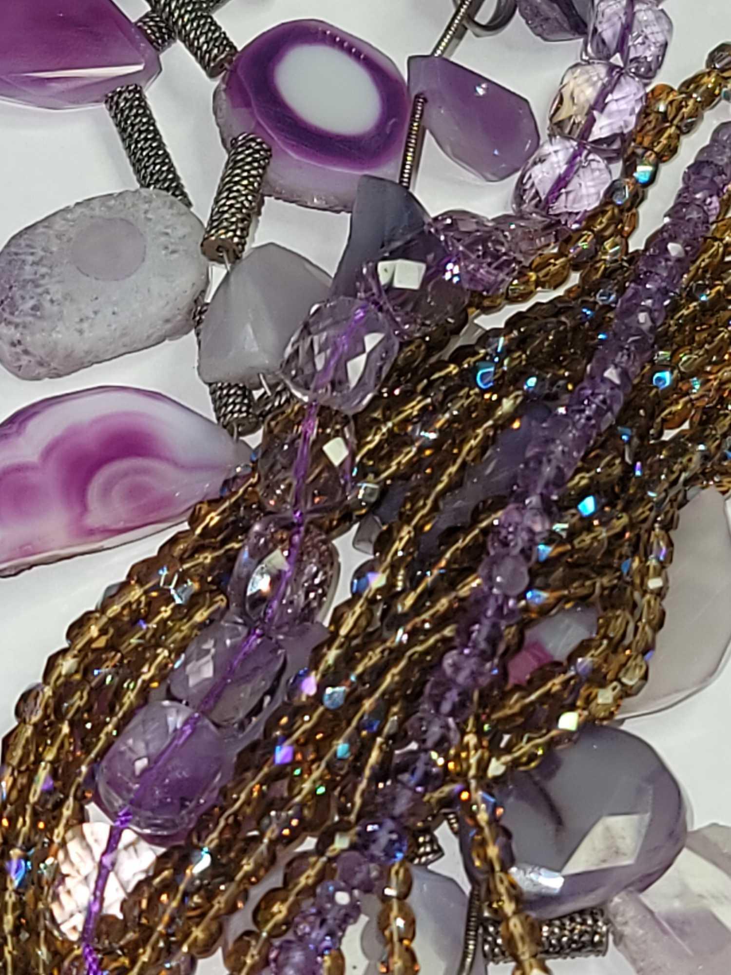 Druzy Stone Czech Glass Ametrine Gemstones Jewelry Beads Nature (1 of 7)