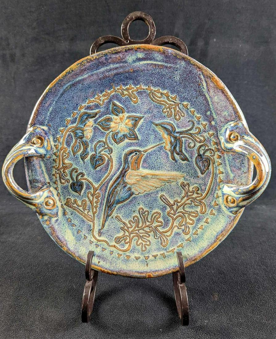 Tudio Art Hummingbird Ceramic Pottery Platter by Joann (1 of 7)