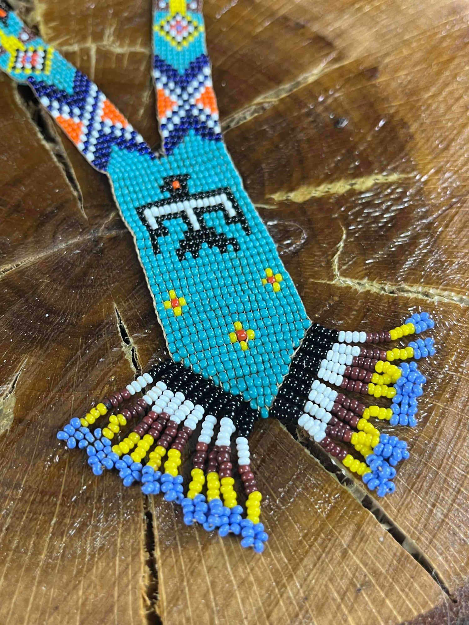 Native American Beaded Necklace Thunderbird (1 of 7)
