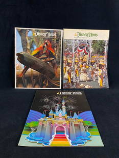 Lot of 3 Vintage Disney News Magazines: Lot of 3 Vintage Disney News Magazines The Spring 1974, Spring 1980, and Fall 1975 issues of Disney News magazine, the official news magazine for Disneyland and Walt Disney World from December 1965