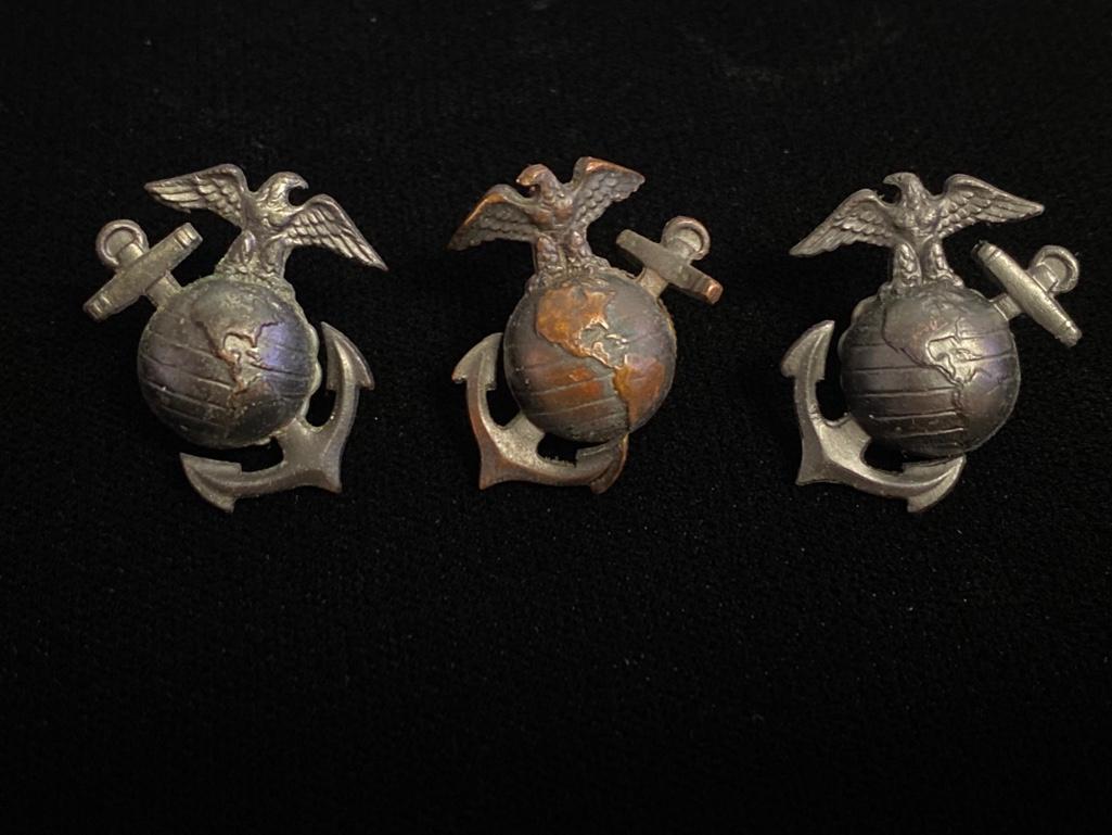 3 US Marine Corps Screwback Emblems (1 of 3)