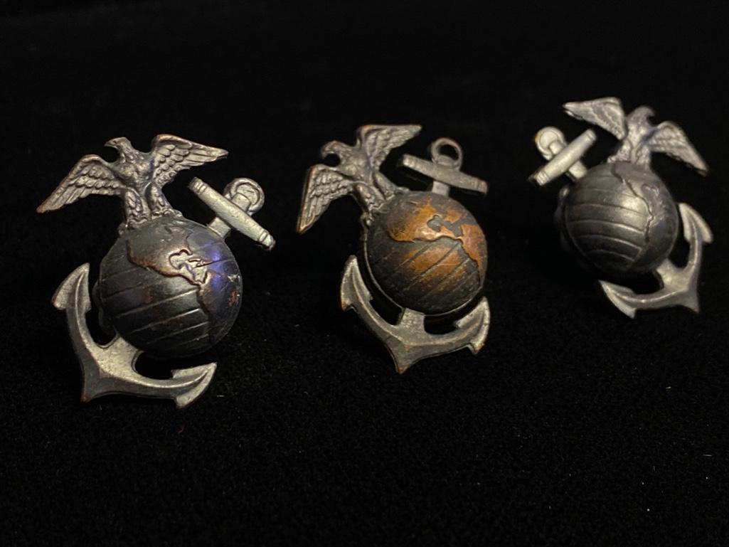 3 US Marine Corps Screwback Emblems (1 of 3)
