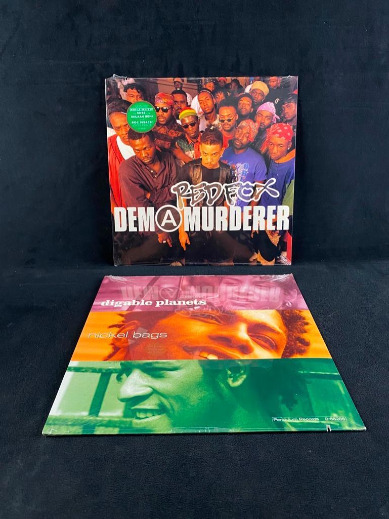 2 Sealed Rare 12" Promotional Vinyl (1993): 2 Sealed Rare 12" Promotional Vinyl (1993) Two original 1993 promotional vinyl: Dem A Murder, Red Fox (Dancehall) nickel bags, Digable Planets Records are still sealed and unopened, covers are in near