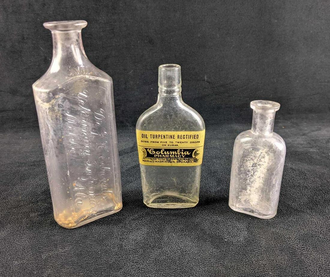 Three Assorted Vintage/Antique Medicine Bottles (1 of 9)