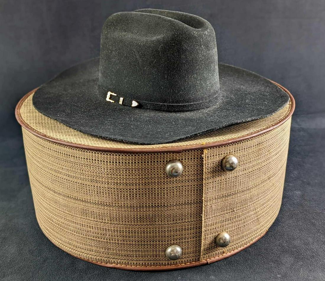 Vintage Texas Hats Brand Felt Cowboy Hat With Case (1 of 10)