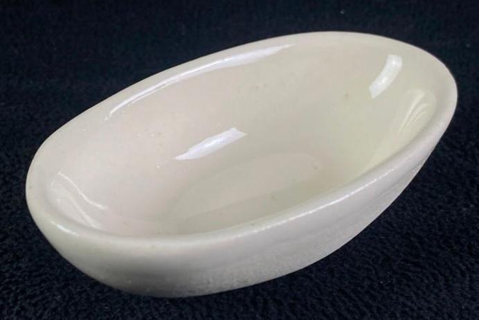 3" White Ceramic Glazed Olive Dish (1 of 5)