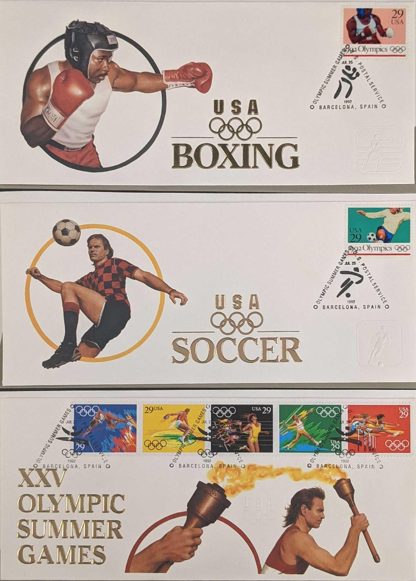 Three Summer Olympic Games XXV First Day Stamps (1 of 6)