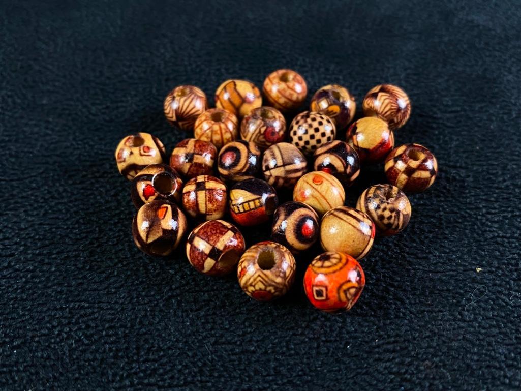 2 Packs of Round Wooden Painted Beads (1 of 4)
