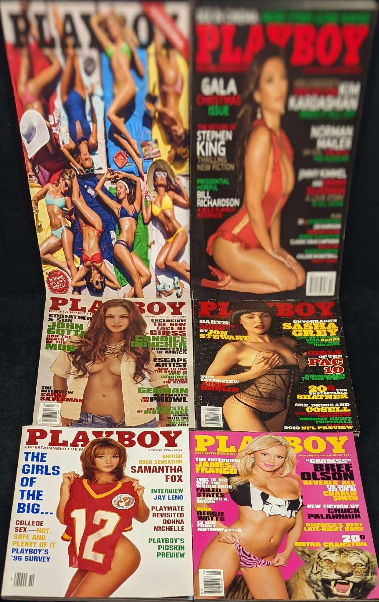 Six Modern 90s 00s 10s Playboy Magazines (1 of 10)