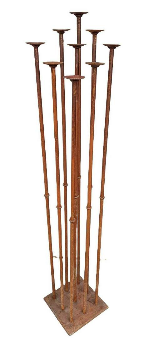 Vintage Tall Iron Standing Candelabra (1 of 9)