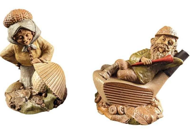 F11 Vintage Tom Clark Dinah and Mulligan Golf Gnome Figurines (1 of 10)
