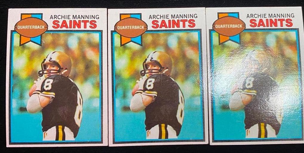 Lot of 1979 Archie Manning Topps Cards (1 of 3)