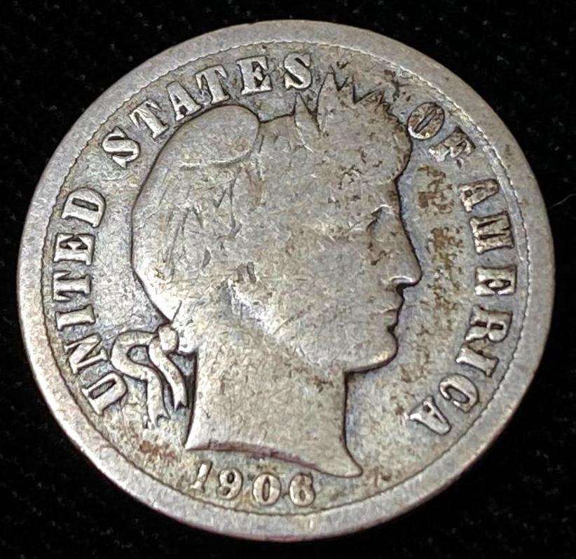1906 Barber Dime (1 of 3)