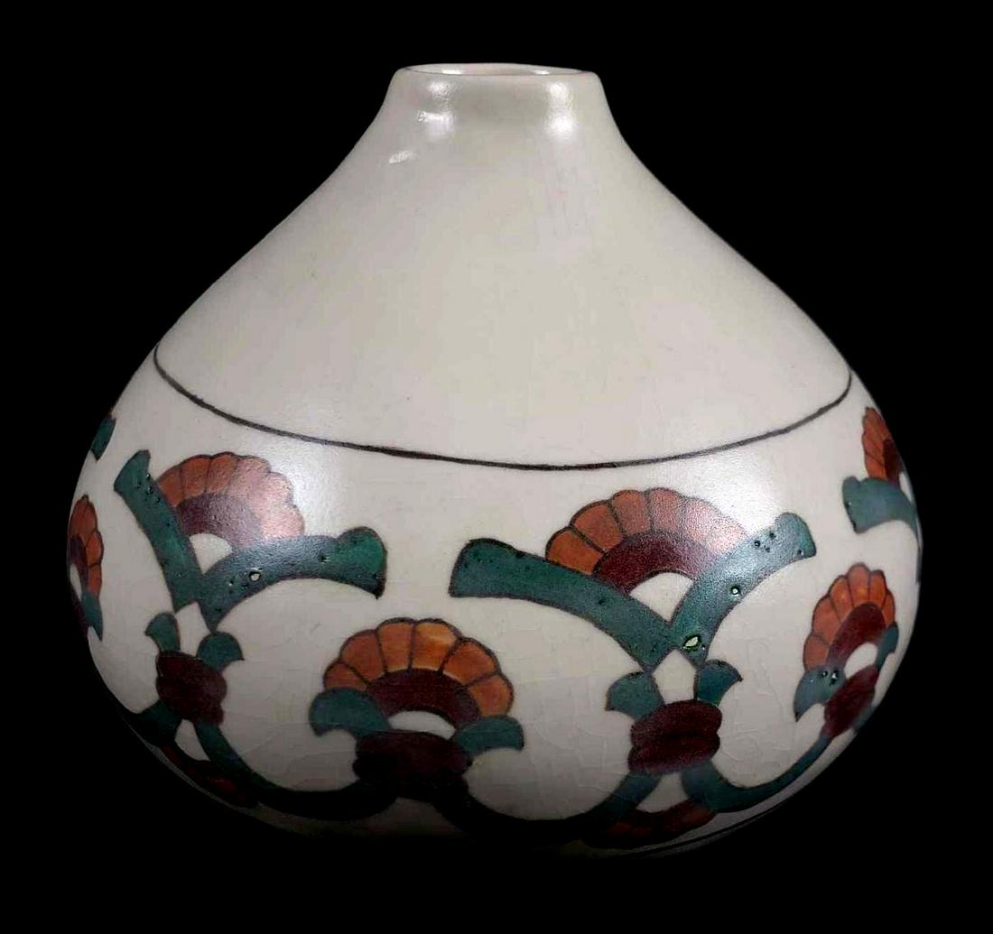 Art Nouveau Patterned Decorative Ceramic Weed Pot Vase (1 of 5)