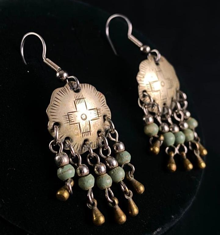 Navajo Inspired Sterling Earrings (1 of 5)