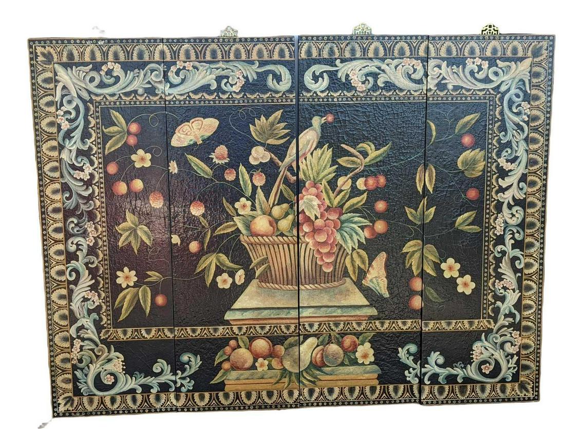 Black Wood Panel Crackle Jay III King George Panel Art (1 of 11)