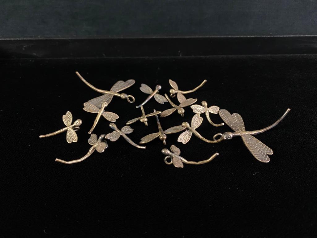.925 Silver Jewelry Findings - Dragonfly Charms (1 of 4)