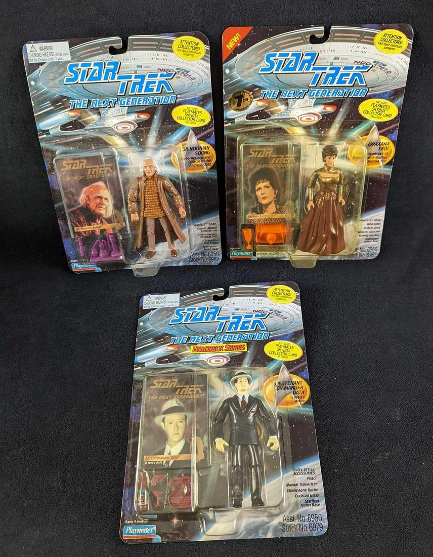 3 Packaged Star Trek The Next Generations Figures (1 of 5)