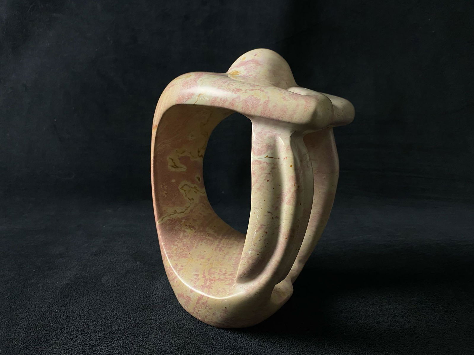 Vintage Kenya Hand Carved Thinker Kisii Stone Sculpture (1 of 6)