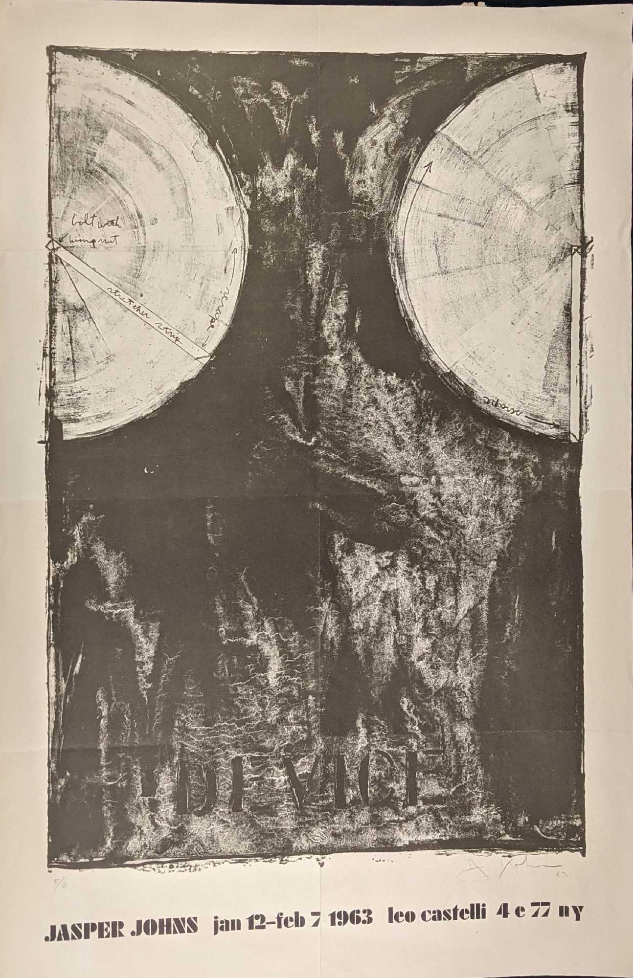 Rare Jasper Johns Device Poster 1963 (1 of 5)