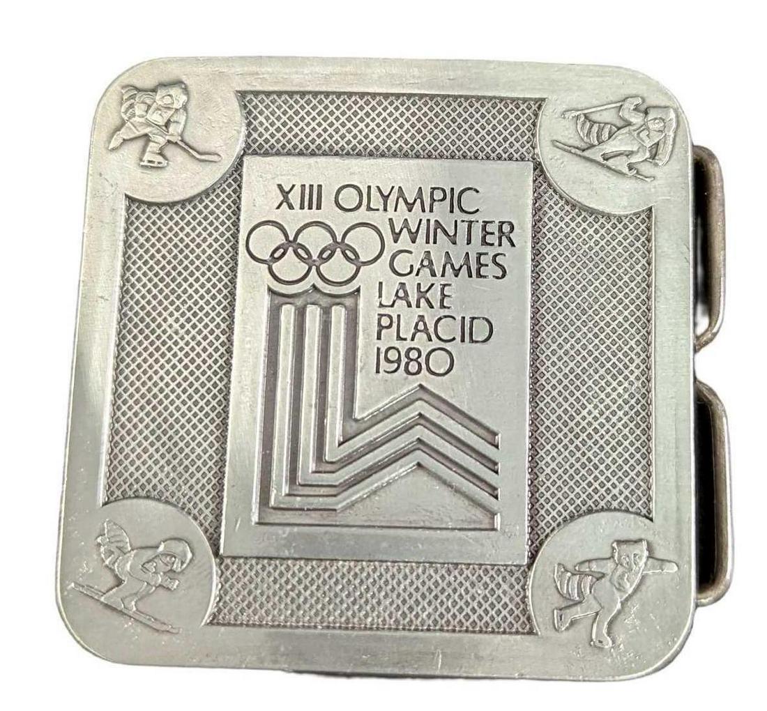Vintage Lake Placid 1980 Winter Olympics Belt Buckle (1 of 4)