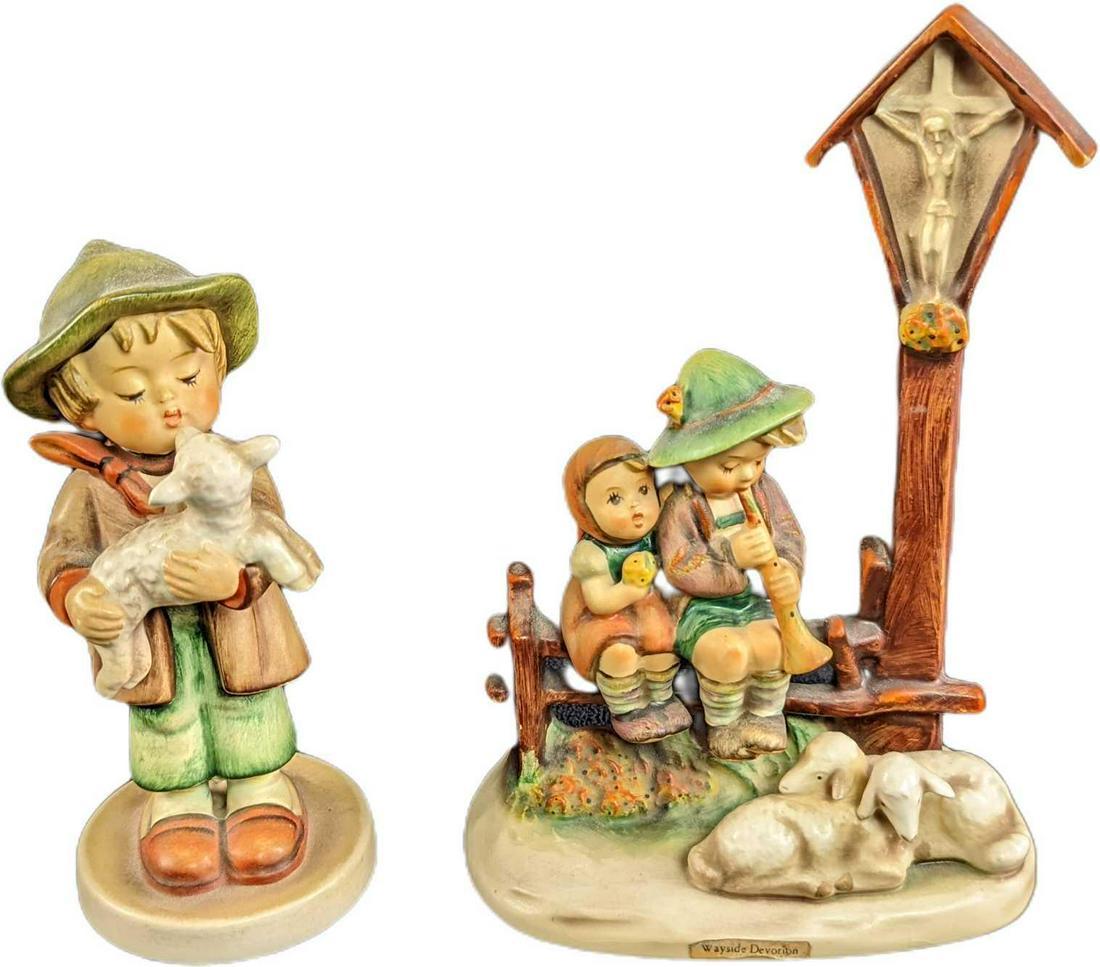 Hummel Figurine Wayside Devotion And Lost Sheep (1 of 8)