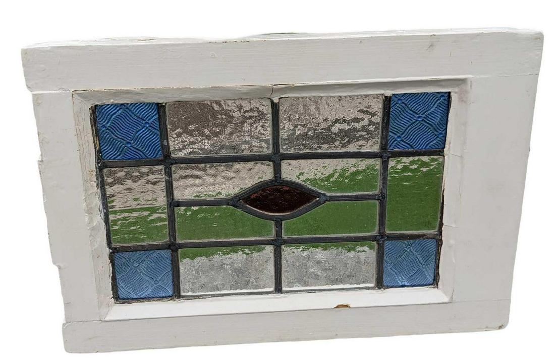 Vintage Stained Glass Window With Heavy Frame (1 of 10)