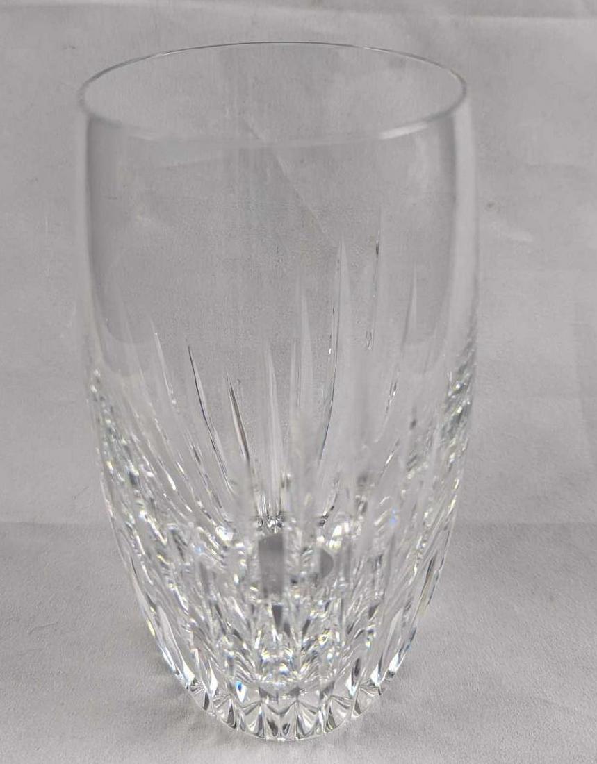 Baccarat Crystal Massena Highball Glass: The intricate detailing gives the Massena highball a barrel-like appearance and a textural feel. This artful handiwork puts the upper smoothness of the glass in sharp relief. The polished silhouette a