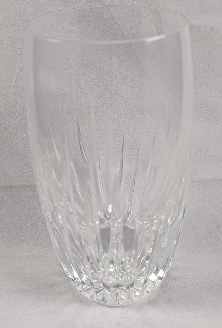 Baccarat Crystal Massena Highball Glass: The intricate detailing gives the Massena highball a barrel-like appearance and a textural feel. This artful handiwork puts the upper smoothness of the glass in sharp relief. The polished silhouette a