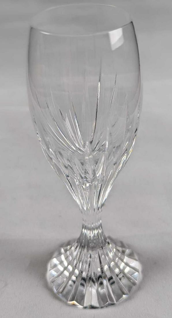 Baccarat Crystal Massena Liqueur Cordial Glass: The Massena glass showcases Baccaratâ€™s meticulous craftsmanship. Deep orgue bevel cuts are etched directly into the clear crystal, radiating from the foot of the glass to the base of the wide b