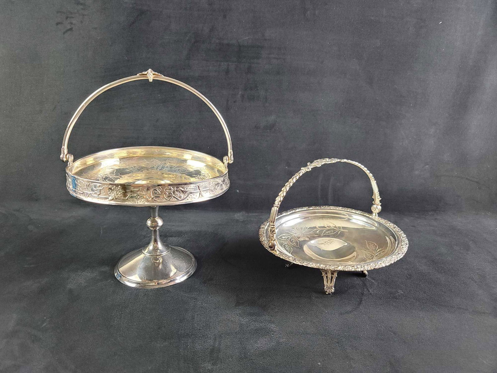 Silver Plated Bridal Cake Stand and Footed Bowl (1 of 10)