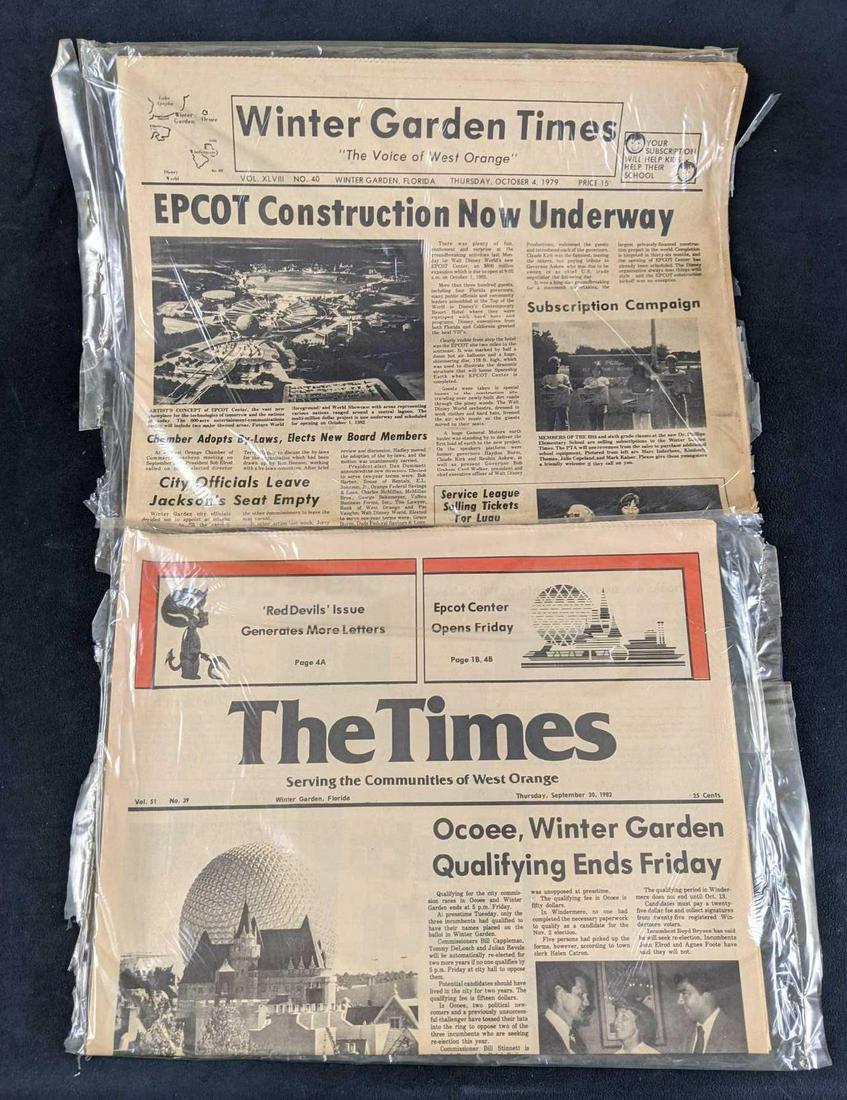 Vintage Disney Epcot Florida Newspapers (1 of 3)
