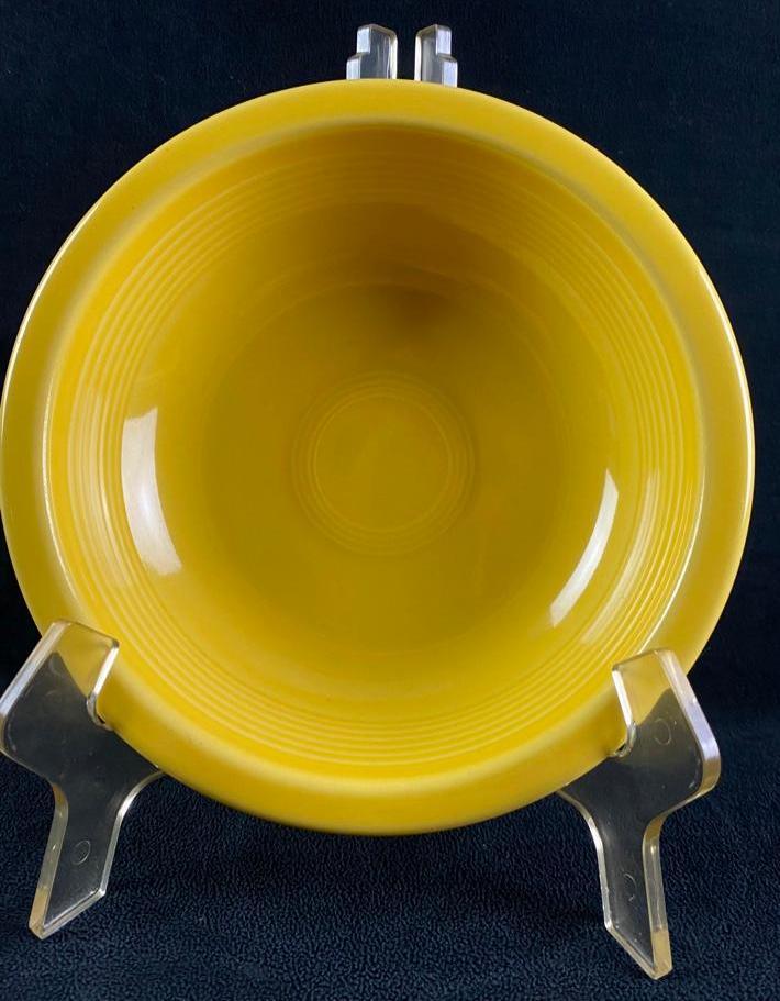 HLC Fiestaware 8.5" Bowl Sunflower: HLC Fiestaware 8.5" Bowl Sunflower Vintage Homer Laughlin China Co. Fiesta bowl in Sunflower. Appears to be from the early 2000s. In good condition with only normal wear, no known chips, cracks, or cr