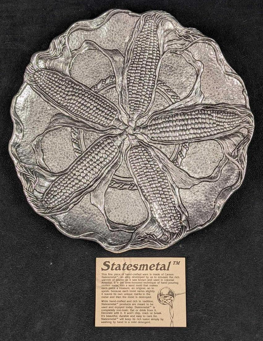 Carson Statesmetal Corncob Serving Pewter Like Plate (1 of 9)