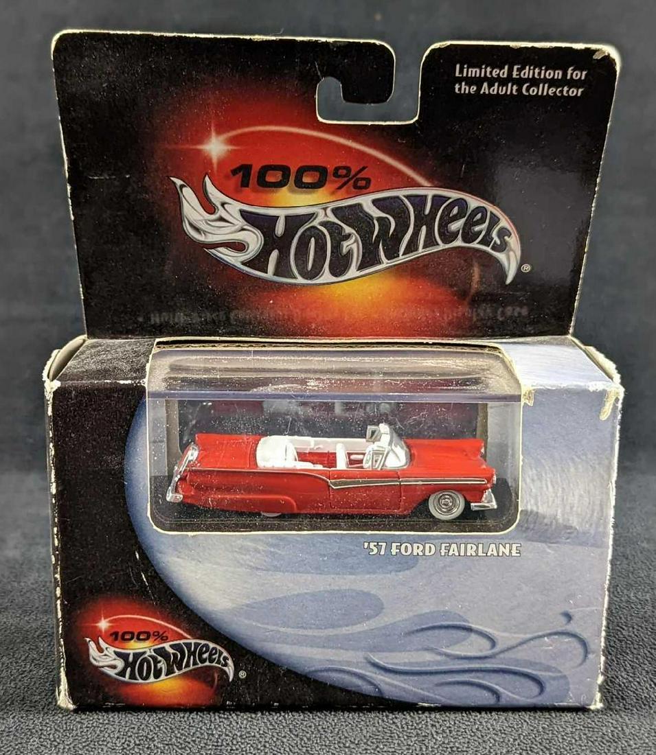 1957 Ford Fairlane Red Convertible Hot Wheels Car: 1957 Ford Fairlane Red Convertible Hot Wheels Box Set 2000 Limited Edition in Original Packaging. The box is approx 5 3/4" x 2 1/4" x 7" and it weighs 0.40lb. The car is new in the box and has no know