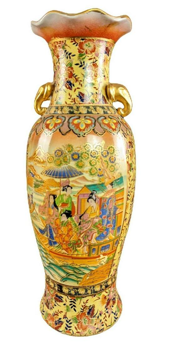 Large Elepehant Chinese Hand Painted Vase (1 of 11)