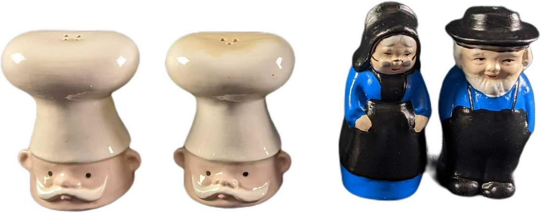 Vintage Amish Couple & Chef Salt & Pepper Shakers (1 of 8)