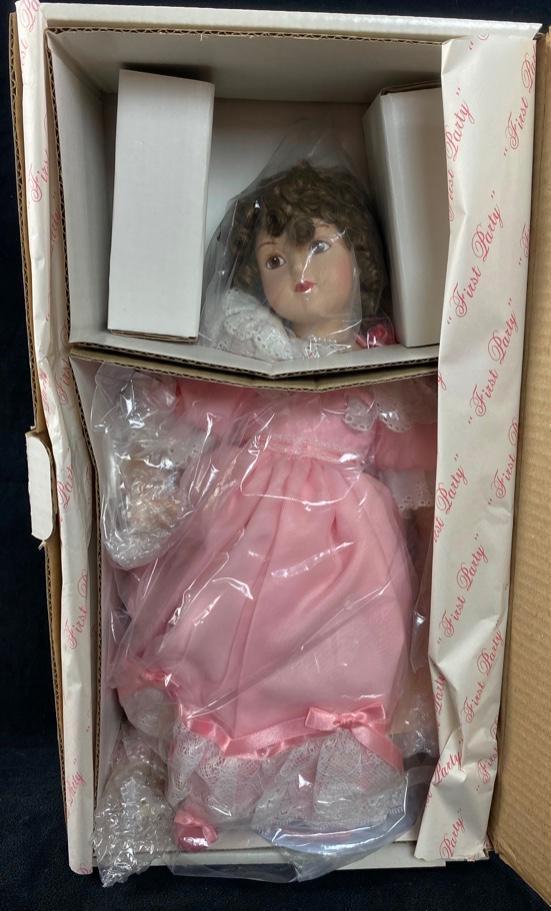 Hamilton Collection "First Party" Porcelain Doll (1 of 3)