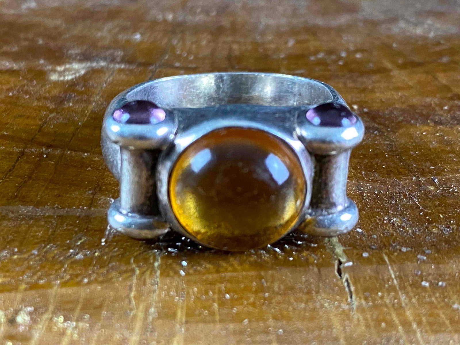 Vintage Sterling Silver Cabochon Ring (1 of 7)